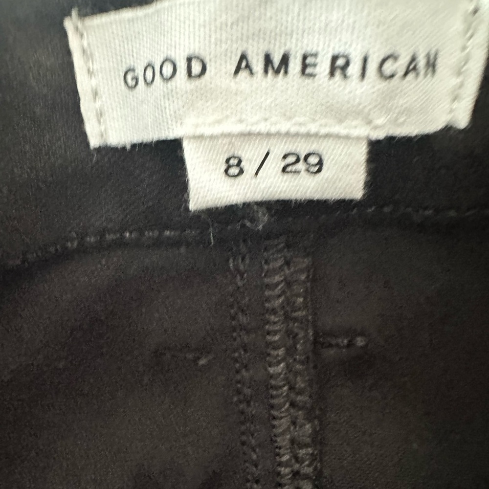 Good American Black Straight Good Legs Jeans Size 8 NWT 27.5”Inseam - Picture 8 of 11